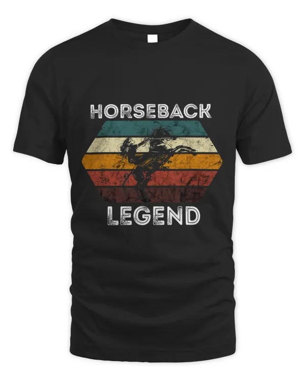 Horseback Legend Retro Equestrian Lover Horseback Riding
