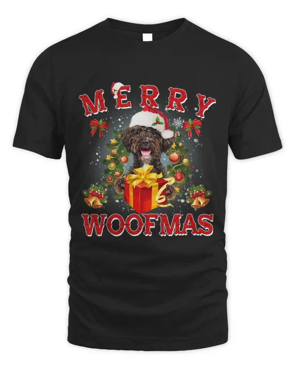 Merry Woofmas Schnoodle Christmas Ornaments