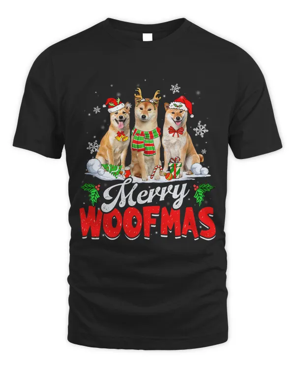 Merry Woofmas Shiba Inu Dog Christmas Dog Lover Xmas