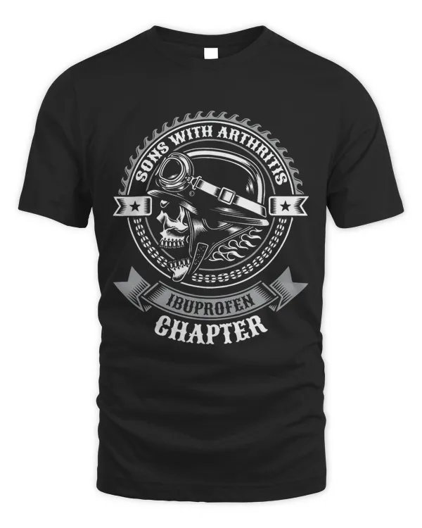 Mens SONS WITH ARTHRITIS Humorous Motorcycle Funny Weekend Riders