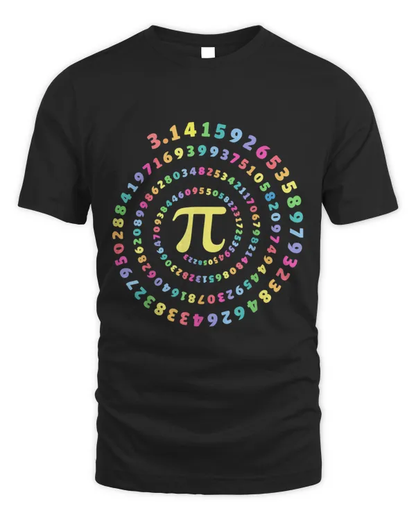 Funny Pi Day Shirt Spiral Pi Math Tee for Pi Day 3.14