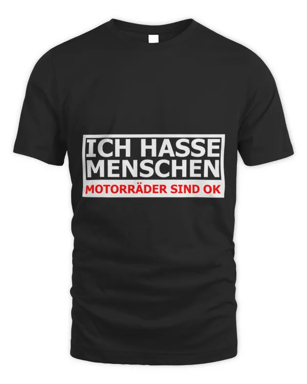 Ich hasse Menschen Motorcycle Saying