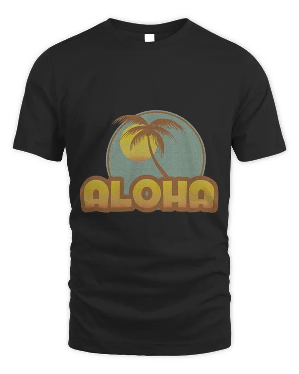 Retro Hawaii Tee Vintage Aloha Sunset Beach