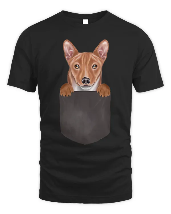 Dog In Pocket Funny Dog Lover Basenji