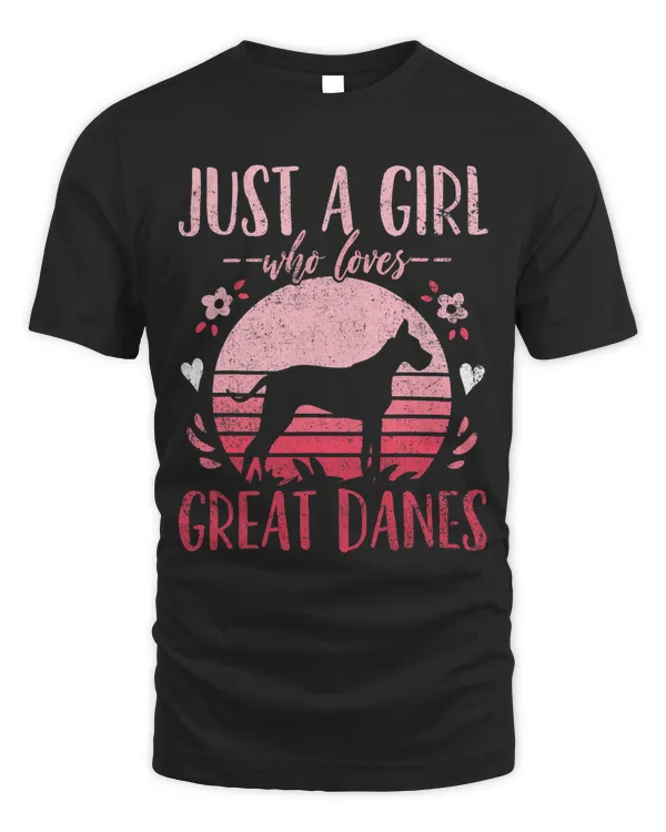 Great Dane Just a Girl Who Loves Great Danes Vintage 151