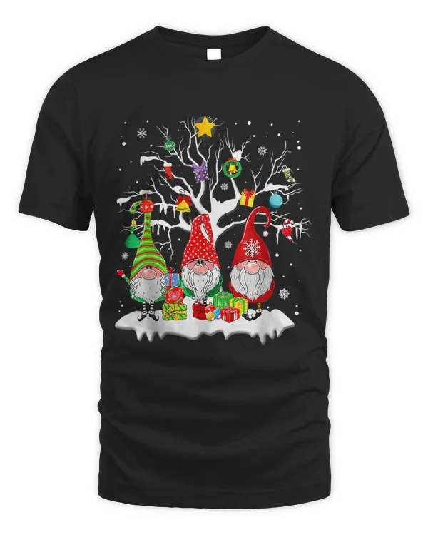 Three Nordic Gnomes Swedish Cute Elves Winter Christmas