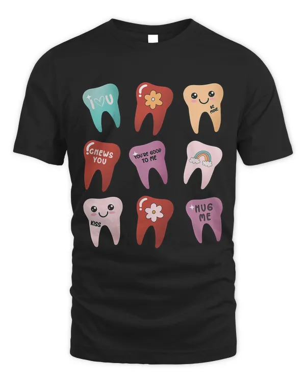 Dentist Cute Tooth Candy Dental Happy Valentines Day Groovy