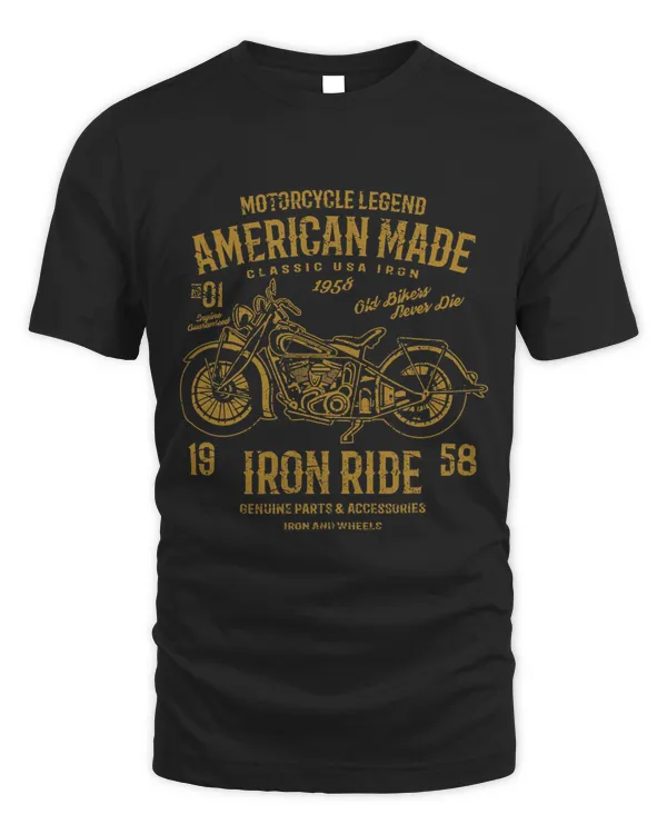 Retro American Vintage Style Motorcycle Distressed Design 5