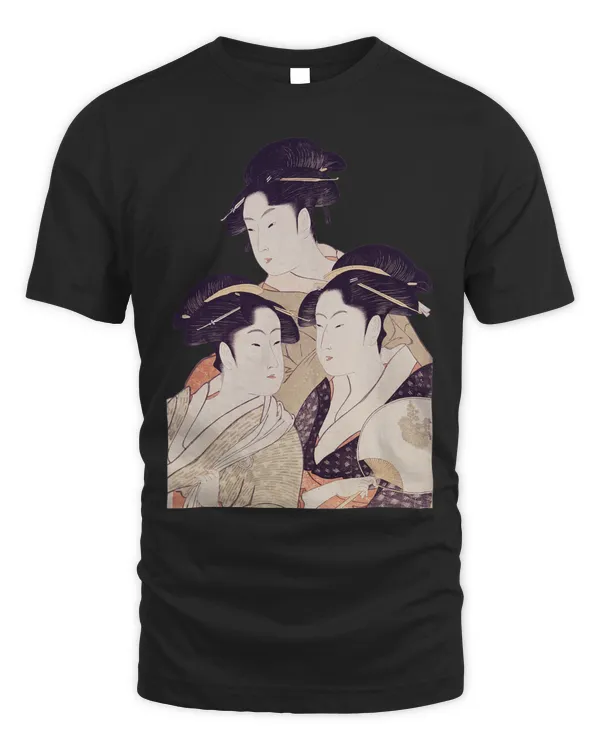 T Shirt Edo Japan Geisha Hostess Japanese Woodblock