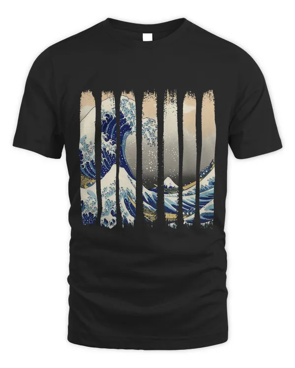 T Shirt Edo Japan Hokusai Great Wave off Kanagawa Tsunami