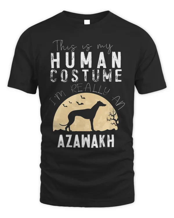 Halloween Human Costume Azawakh Moon Silhouette