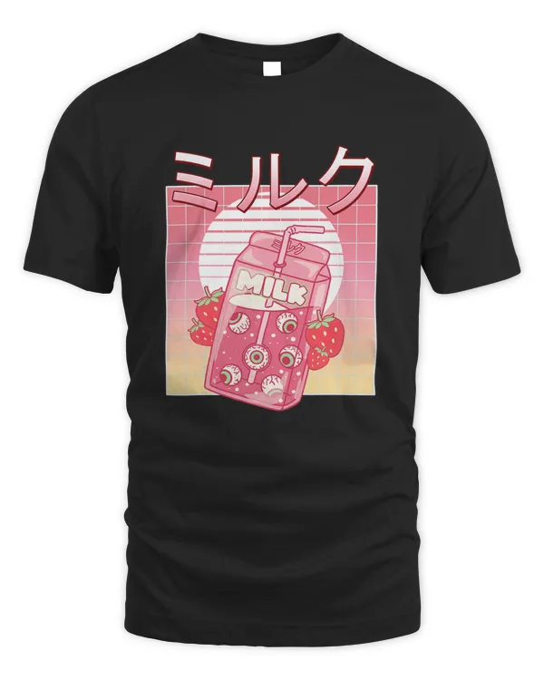 Strawberry Milk Pink Japanese Retro Anime Kawaii Gift Girls