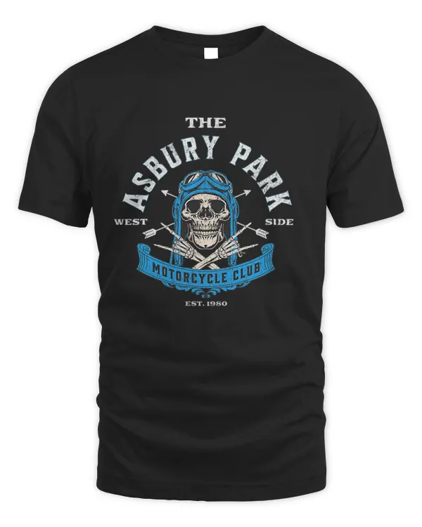 The Asbury Park Motorcycle Club Vintage Retro Distressed