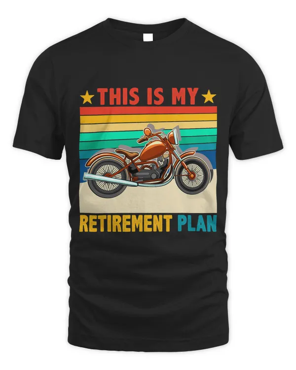 Vintage Retro This Is My Retirement Plan Funny Motorcycle