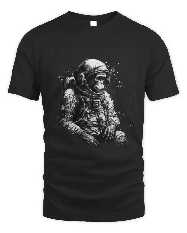 Chimpanzee Space Astronaut Travel Monkey Vintage Design