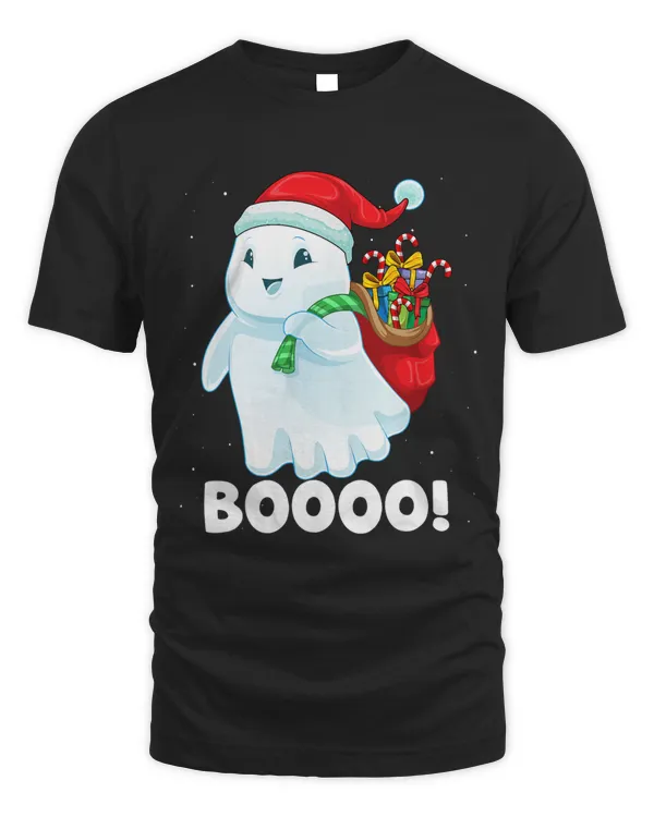 Christmas Ghost Santa Claus Cute Xmas Ghostie Holiday Kids