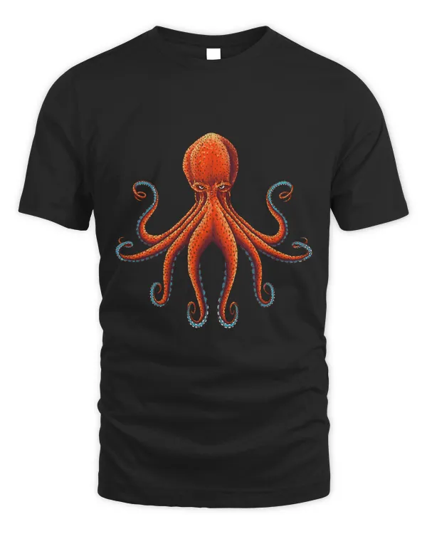 Deepsea red Kraken octopus in combat stance