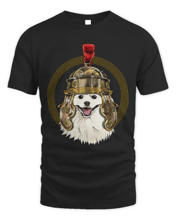 American Eskimo in Roman Helmet Centurion Legionnaire Dog 232