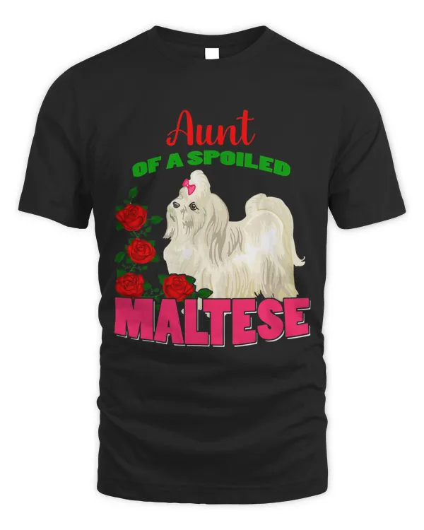Aunt Of A Spoiled Maltese Florals Maltese Dog Owner Lover