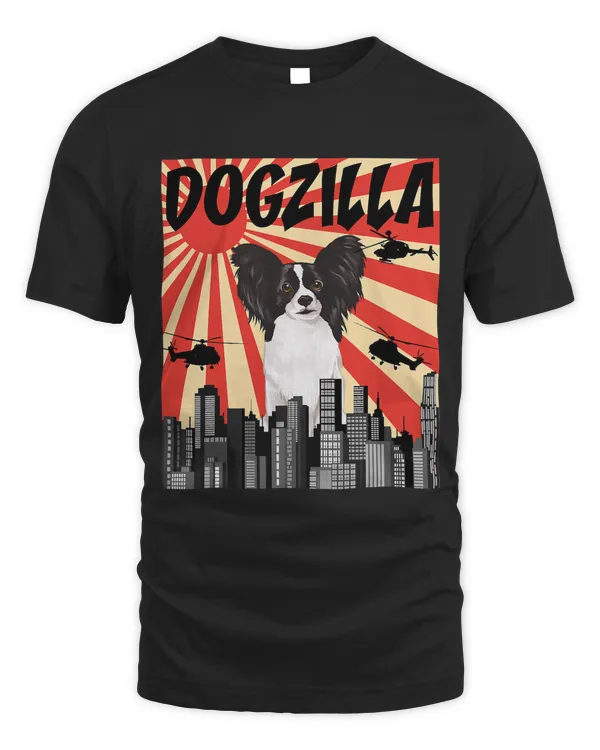 Funny Retro Japanese Dogzilla Papillon 210