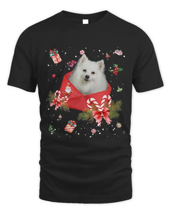 American Eskimo Dog In Christmas Card Ornament Pajama Xmas388