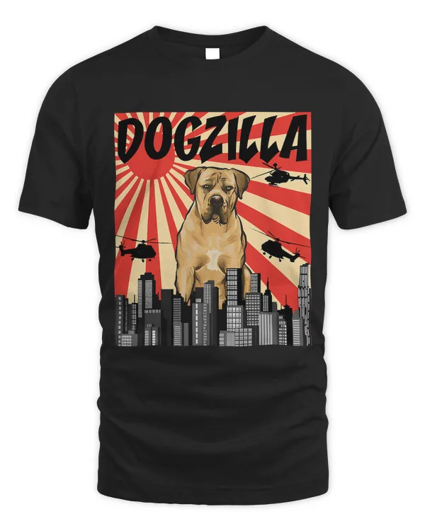 Funny Retro Japanese Dogzilla Boerboel