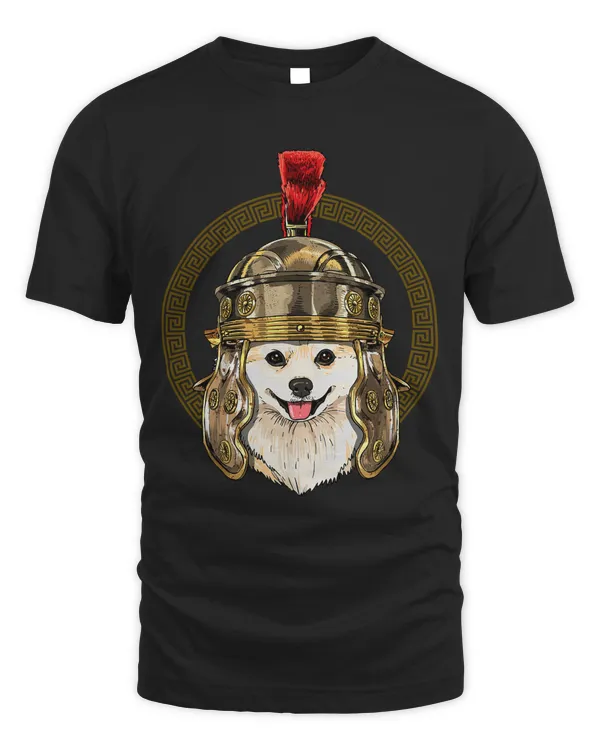 Pomeranian in Roman Helmet Centurion Legionnaire Dog Lover 238