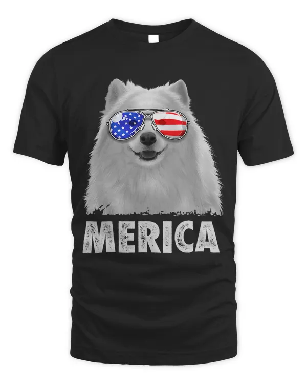 Samoyed 4th of July Merica Men American Flag Sunglasses 107
