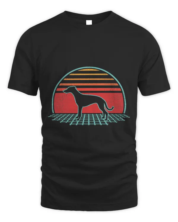 Greyhound Retro Vintage Dog Lover 80s Style Gift T-Shirt