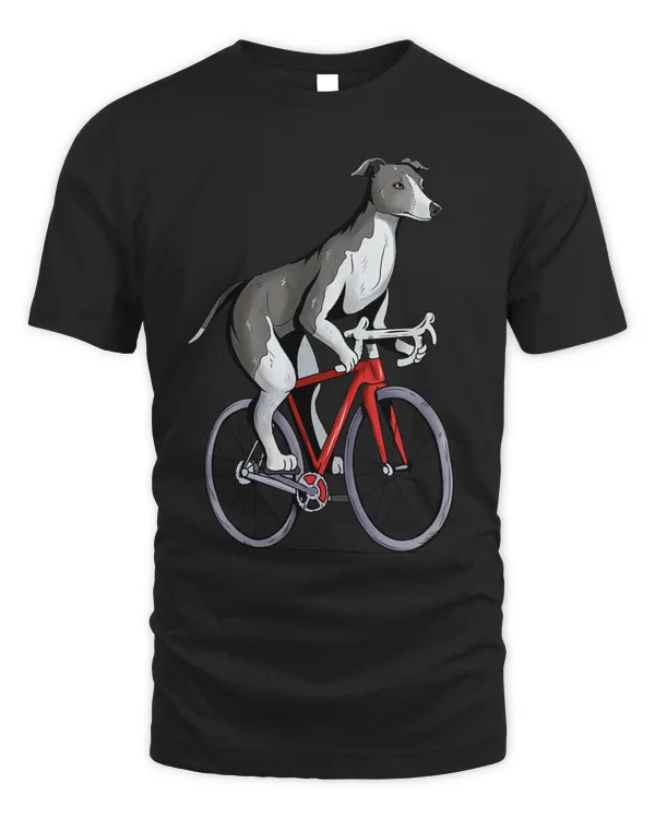 Greyhound Riding Bicycle Cute Biker Cyclist T-Shirt