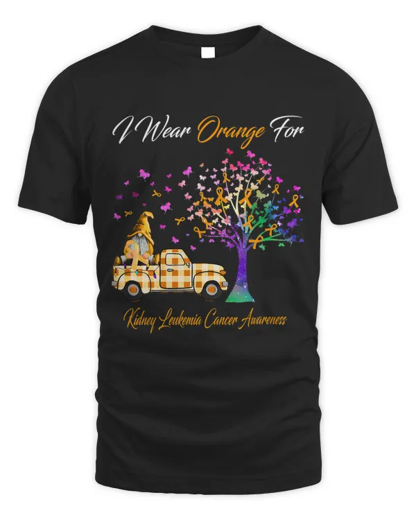 I Wear Orange Kidney Leukemia Cancer Awareness Gnomes Tree