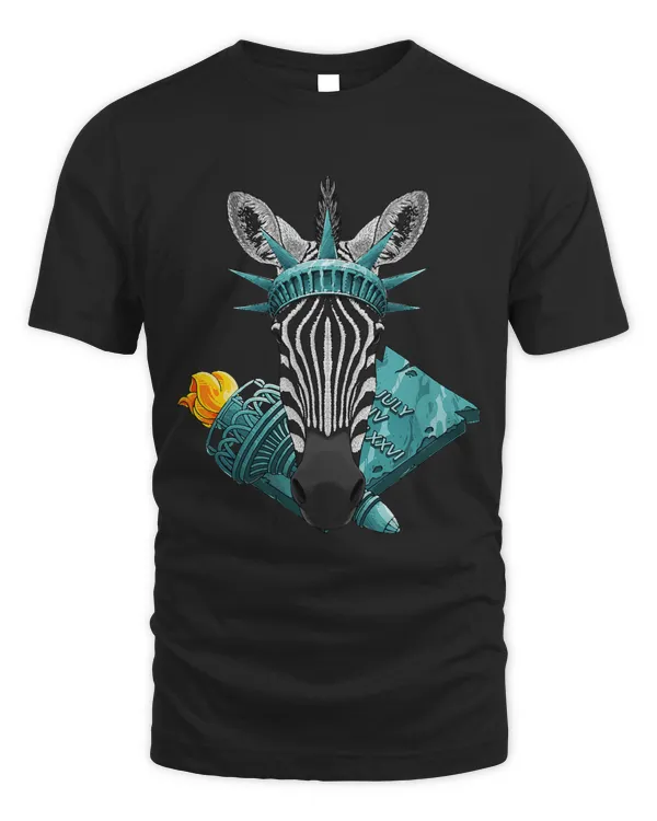 Statue Of Liberty Zebra 4th Of July Animal USA America
