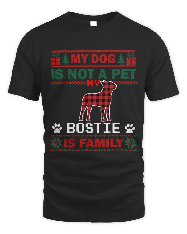 Bostie Dog Owners Matching Pajama Family Dog Ugly Christmas
