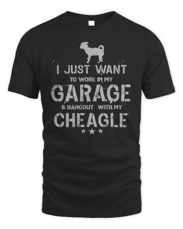 Funny Cheagle Dad Garage Men Hang