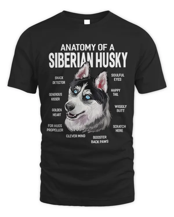 Dogs 365 Anatomy of a Siberian Husky Dog Funny Gift