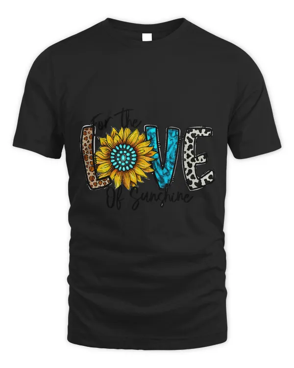 For The Love of Sunshine Western Leopard Turquoise Sunflower