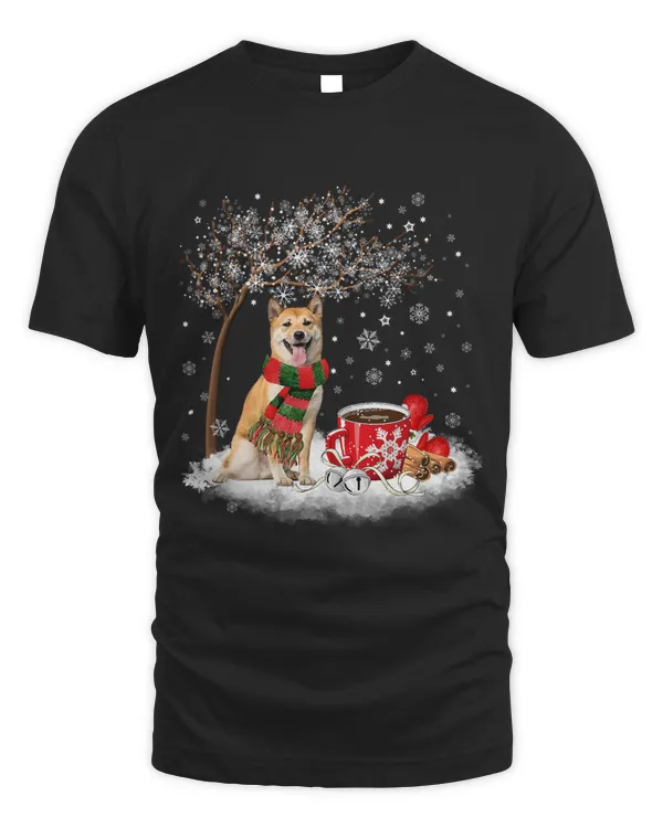 Shiba Inu Dog In The Snow Christmas Winter Xmas Tree 142