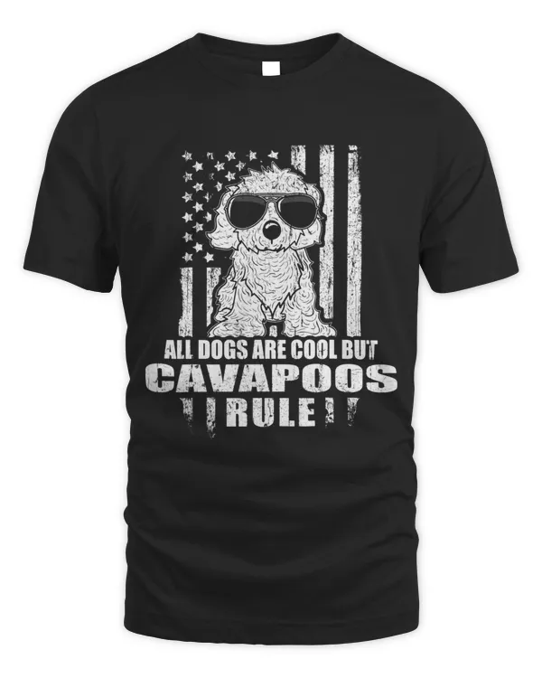 Dogs are Cool Cavapoos Rule Vintage Retro