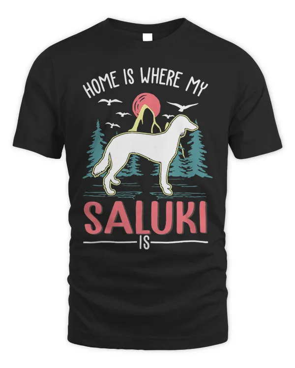 Home is where my Saluki is Saluki T-Shirt Copy