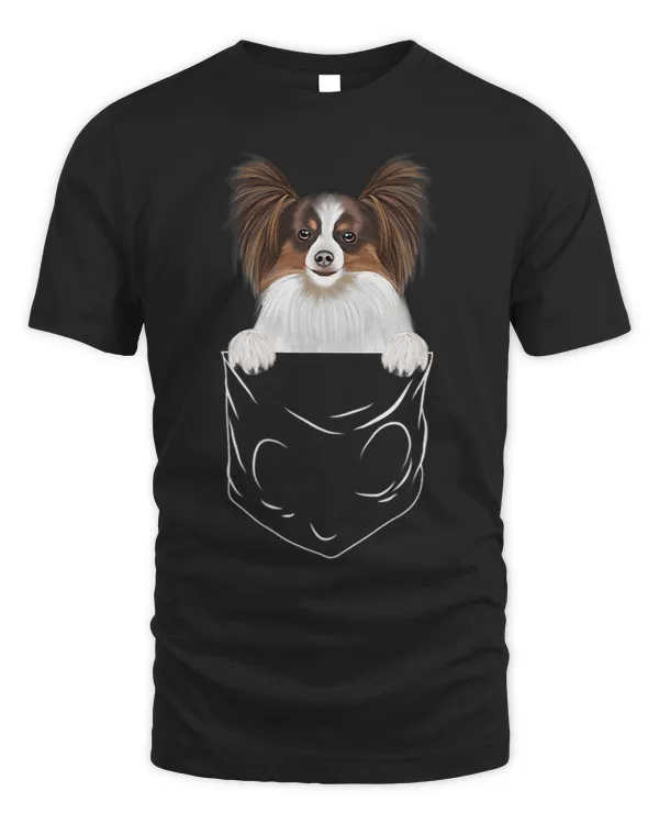 Dog In Pocket Papillon Funny Dog Lover 21