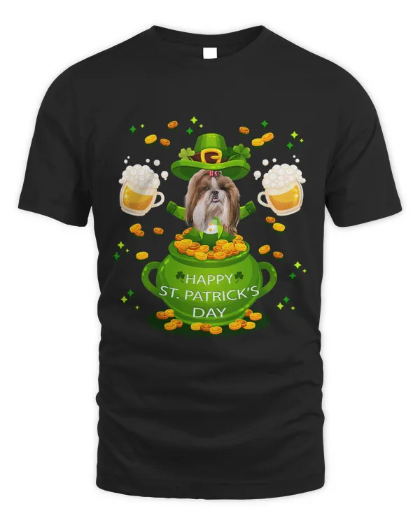 Lhasa Apso Dogs Happy St.Patrick’s Day Shirt