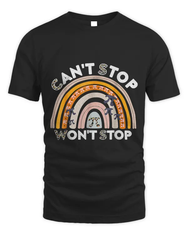Stop Pi Wont Stop Math Pi Day Maths Boho Rainbow