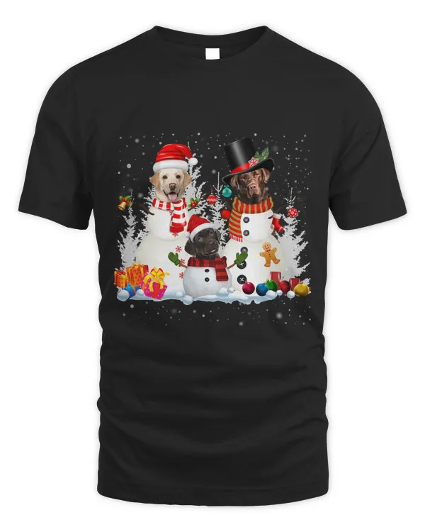 Black Lab Snowman Christmas Lights Santa Dog Xmas Pajamas