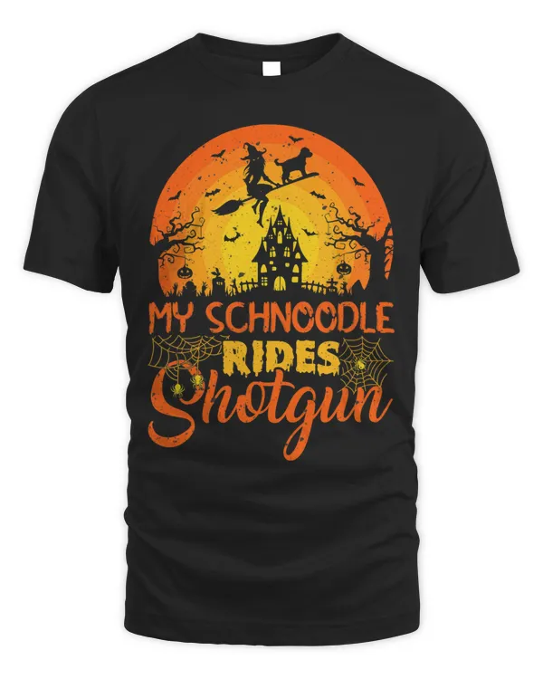 Vintage Witch My Schnoodle Rides Shotgun Halloween 120