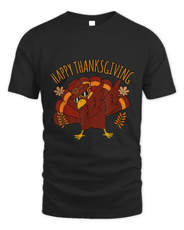 Happy Thanksgiving Turkey Dabbing Family Men Women Graphic 77