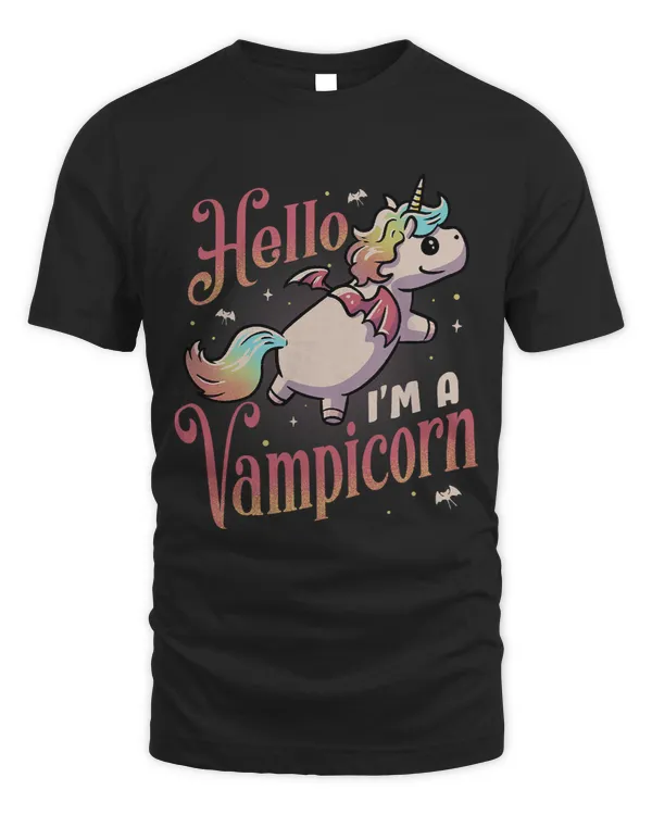 Hello Im A Vampicorn Halloween Fantasy Funny Unicorn473