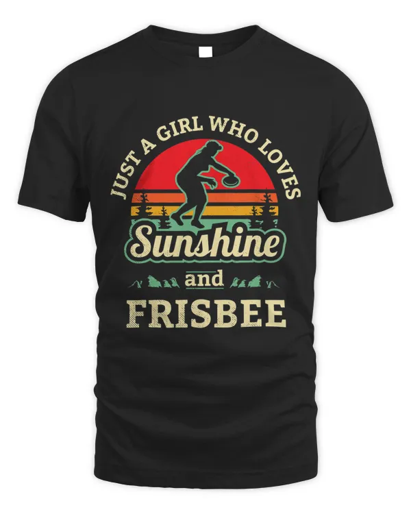 frisbee player sunshine girl retro style