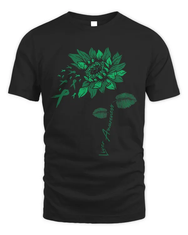 FU Liver Awareness Sunflower Green Ribbon Sarcasm