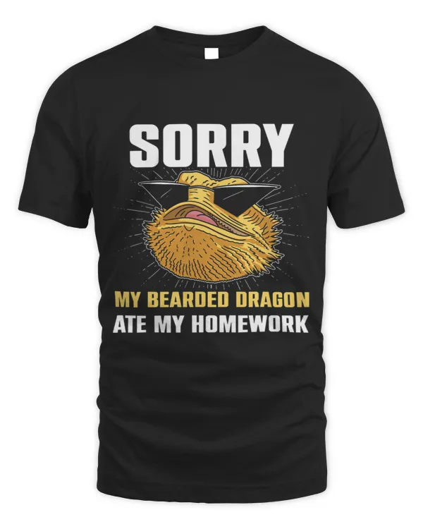 Sorry My Bearded Dragon Ate My Homework Funny Student Lizard