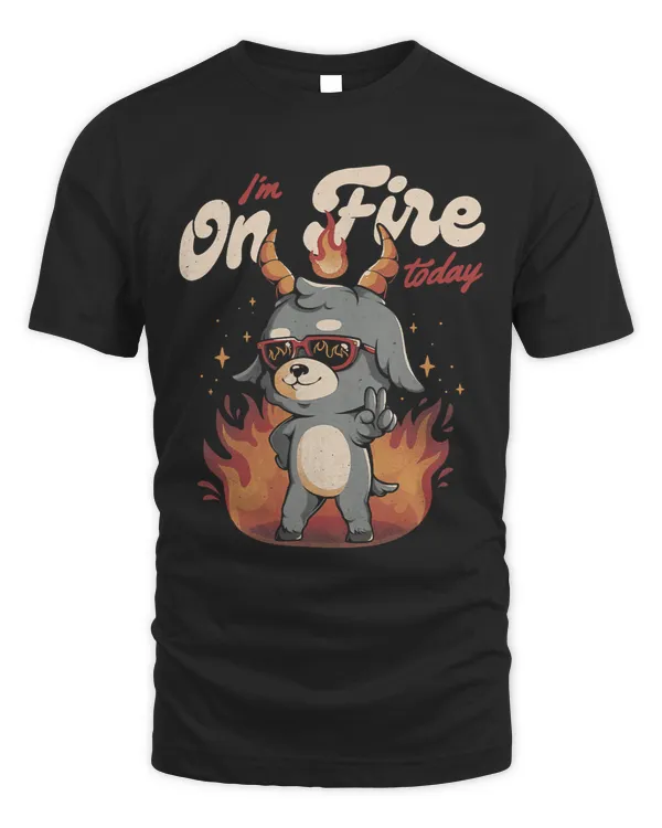 Halloween Im On Fire Today Sarcastic Cute Baphomet Satanic603